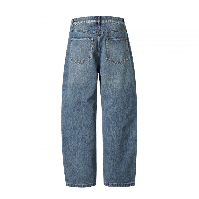 Damen Hochtaillierte Jeans mit Bundfalte, geradem Schnitt und weitem Bein Echo Archiv