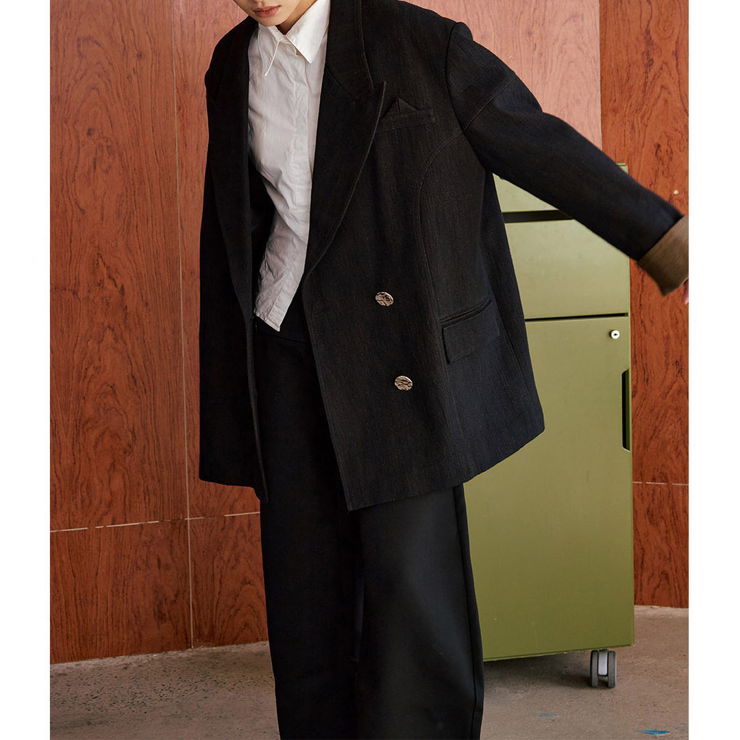 Damen Oversized Blazer aus hochwertigem Stoff Echoarchiv