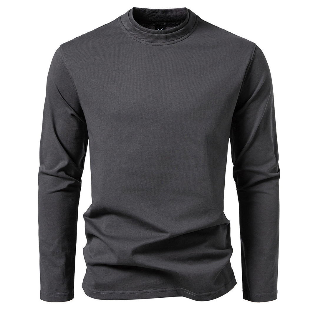 Herren Langes Feinstrick-Shirt mit Mockneck, geripptem Kragen und schlanker Silhouette Echo Archiv