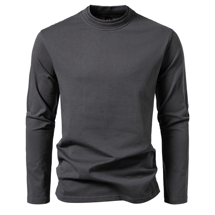 Herren Langes Feinstrick-Shirt mit Mockneck, geripptem Kragen und schlanker Silhouette Echo Archiv