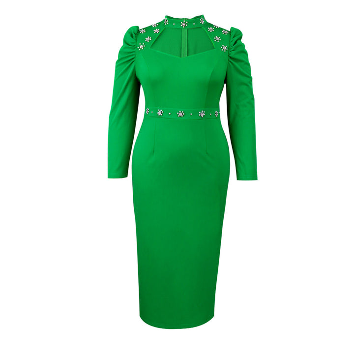 Damen Elegantes Kleid mit asymmetrischen Cut-Outs und blumigen Akzenten Echo Archiv