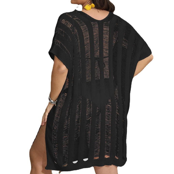 Damen luftiger Beach-Kaftan mit feinem Streifenmuster Echo Archiv