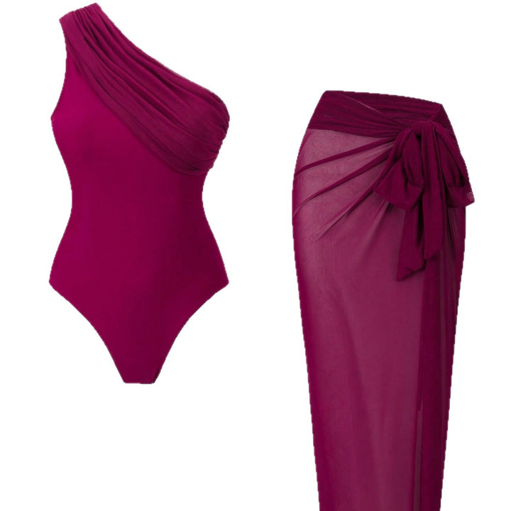 Damen elegantes One-Shoulder Badeanzug Set Echo Archiv