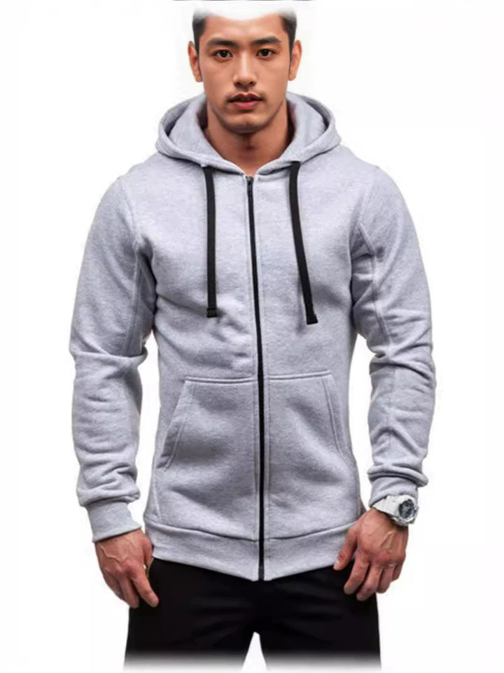 Herren sportlicher Sweatjacke mit durchgehendem Reißverschluss und praktischen Taschen Echoarchiv