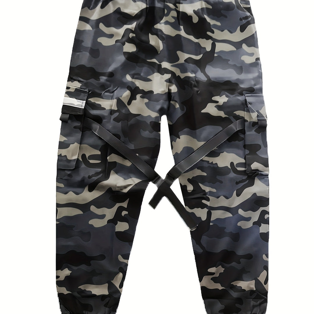 Herren Utility‑Cargo‑Jogginghose mit elastischem Bund, verstellbaren Beinriemen & Multifachtaschen Echo Archiv