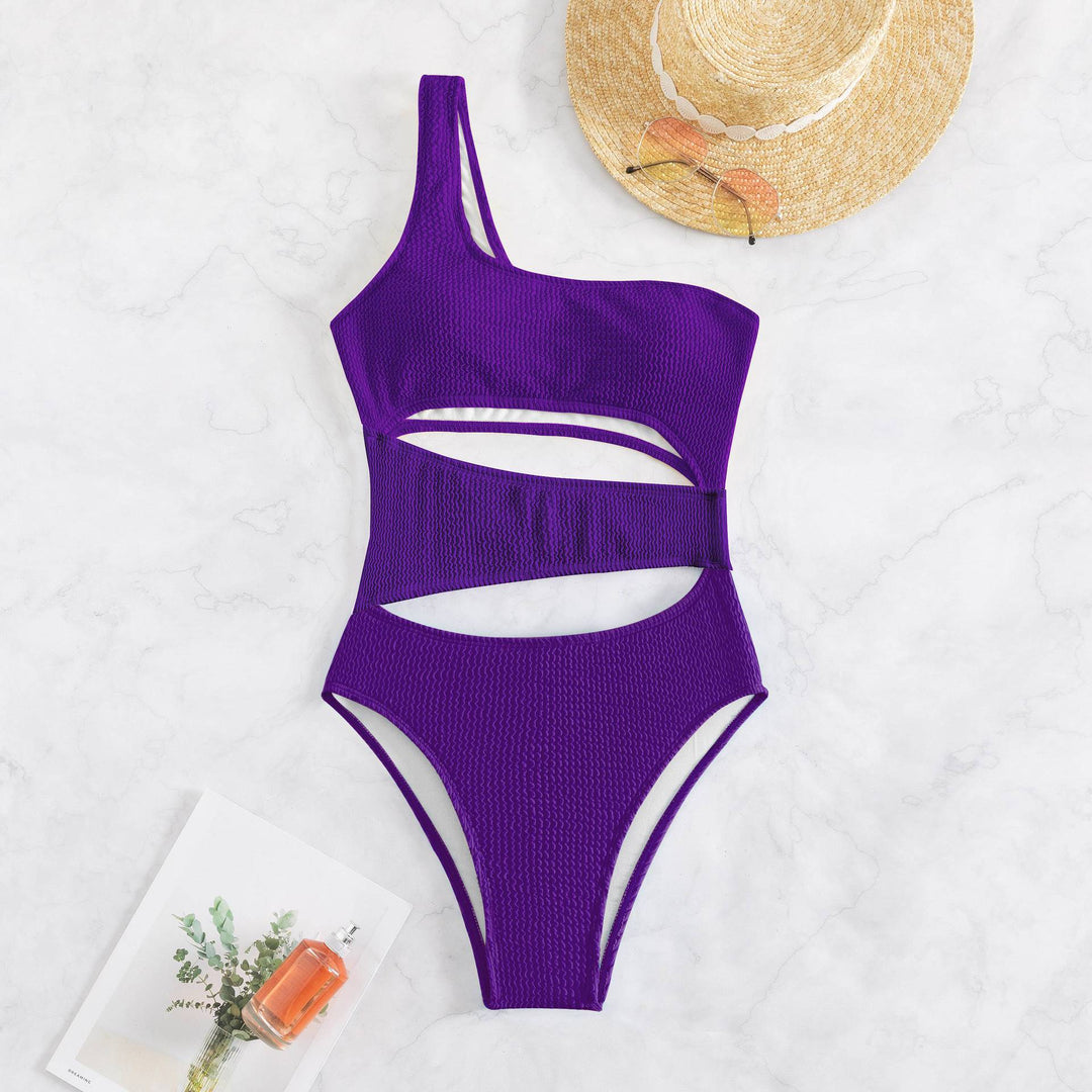 Damen Einteiler Badeanzug mit asymmetrischem Design und trendigen Cut-Outs Echo Archiv