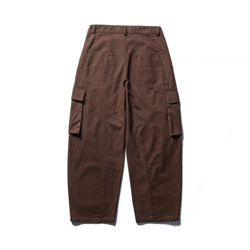 Unisex Weite Cargo-Hose im Baggy‑Schnitt mit tiefem Schritt, aufgesetzten Klappentaschen und cleanem Finish Echo Archiv