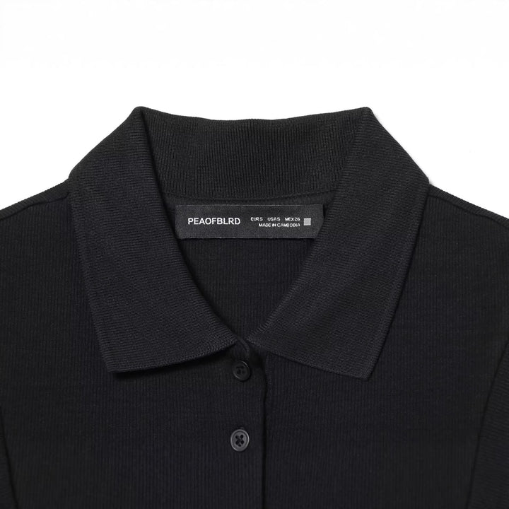 Damen Polo-Kleid mit schwingendem Rock und klassischem Kragen Echo Archiv