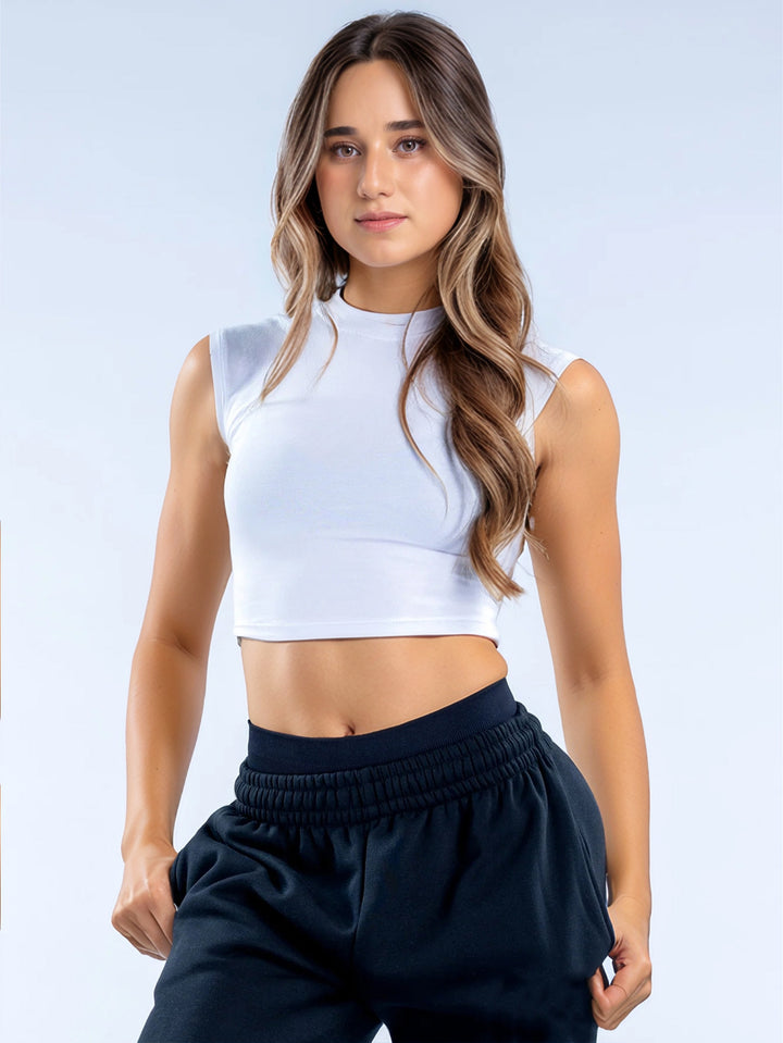 Damen Sportliches Crop-Top Echo Archiv