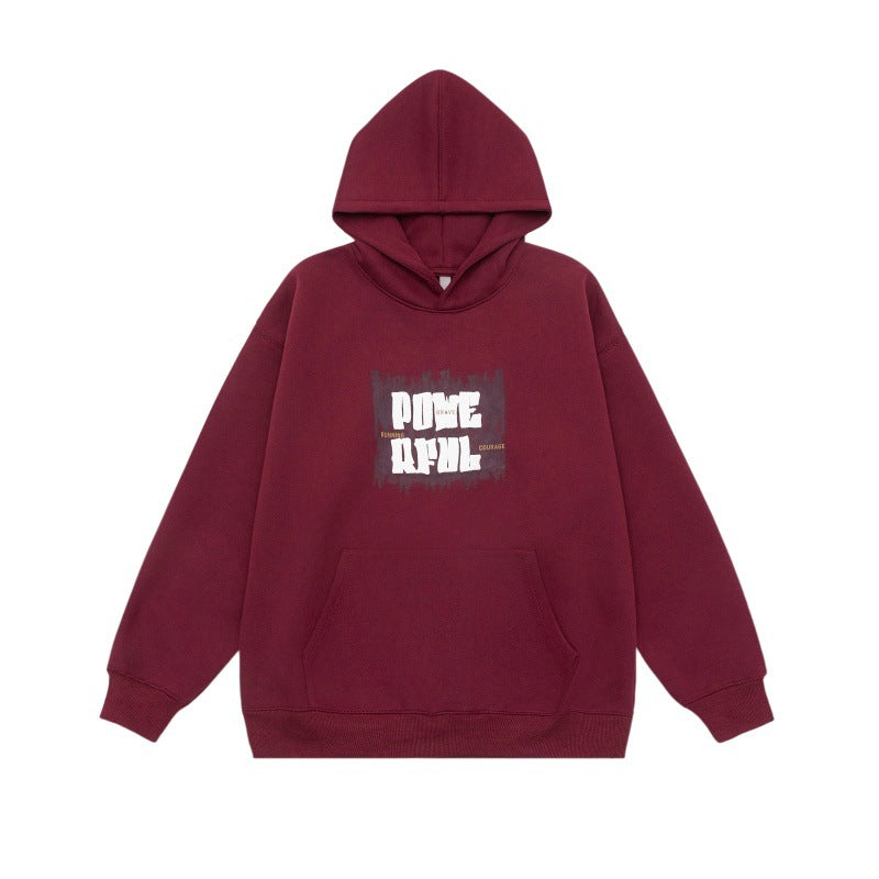 Unisex Oversized Kapuzenpullover mit Kängurutasche und markantem Frontprint Echoarchiv