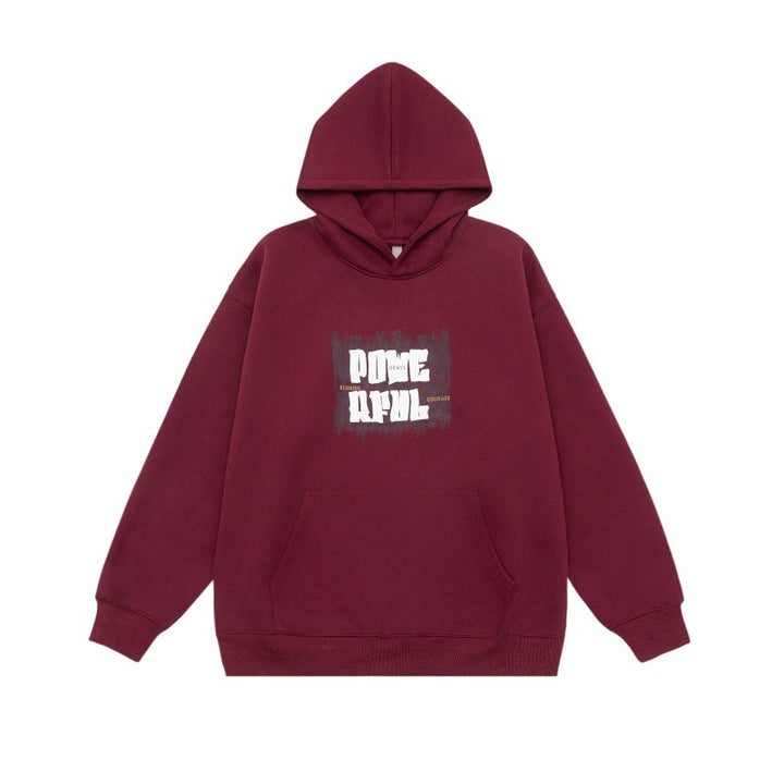 Unisex Oversized Kapuzenpullover mit Kängurutasche und markantem Frontprint Echoarchiv
