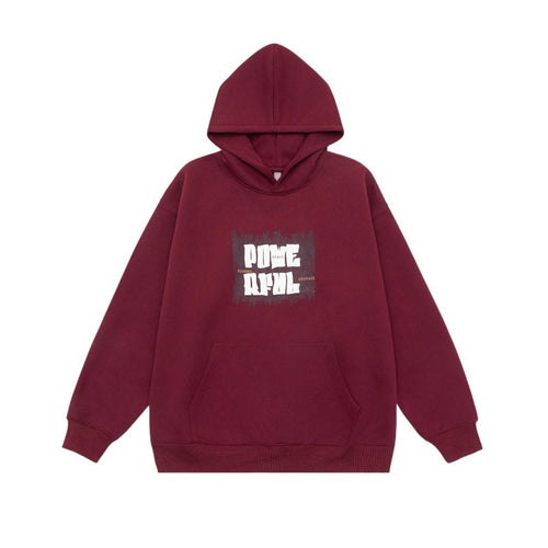 Unisex Oversized Kapuzenpullover mit Kängurutasche und markantem Frontprint Echoarchiv