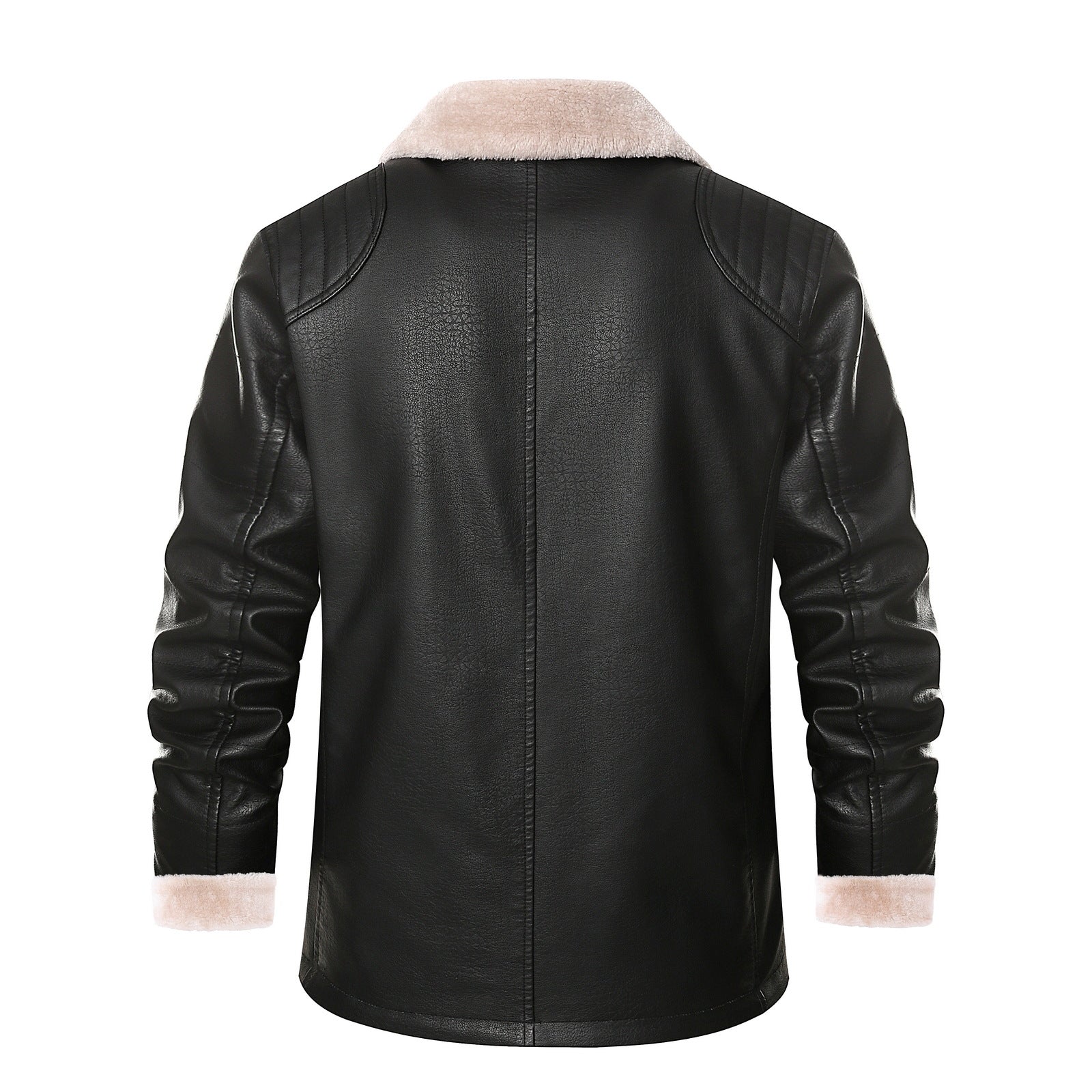 Herren schicke Lederjacke mit warmem Innenfutter und elegantem Kragen Echoarchiv