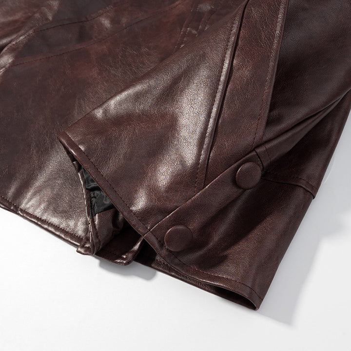 Damen Kurzjacke aus Kunstleder im Boxy‑Cut mit dekorativen Nahtdetails Echo Archiv