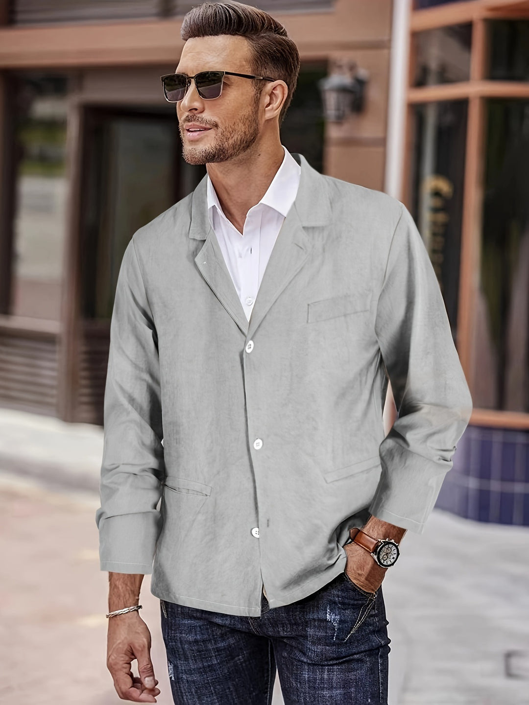 Herren leichte Blazerjacke mit modischem Schnitt Echoarchiv