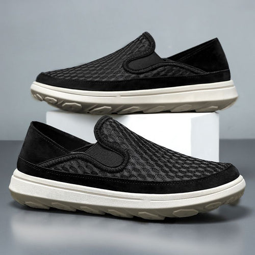 Herren nan atmungsaktiver Mesh-Slip-On Loafer mit elastischen Einsätzen und stoßdämpfender EVA-Sohle Echo Archiv