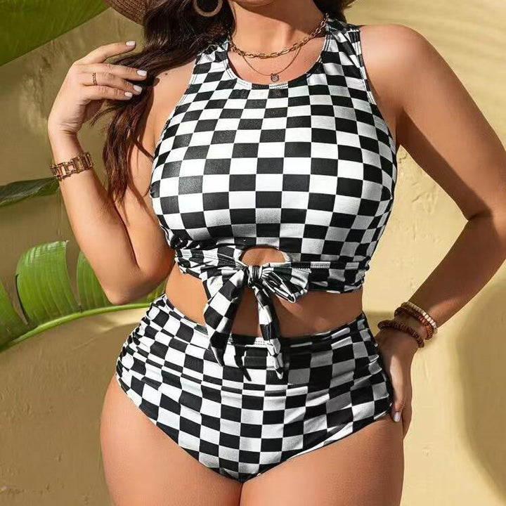 Damen Bikini-Set mit trendy Knoten-Design und hoch geschnittenen Höschen Echo Archiv