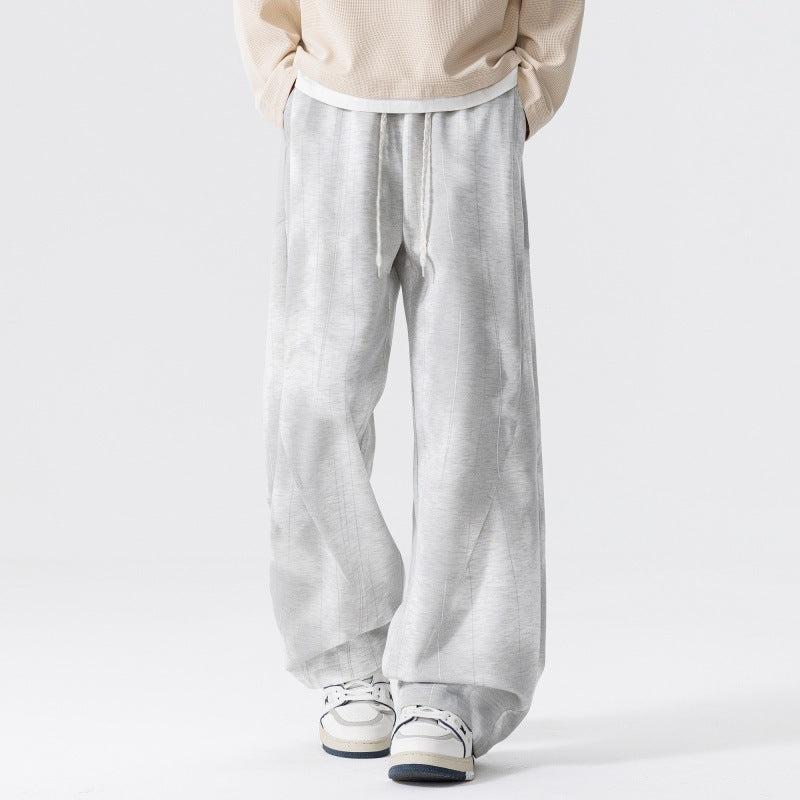Herren Extraweite Relax-Freizeithose aus French-Terry mit Tunnelzug, Bügelfalten & Oversize-Bein Echoarchiv
