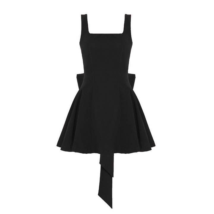 Damen Kurzes Samtkleid mit hochwertigem Schnitt und A-Linien-Silhouette Echo Archiv