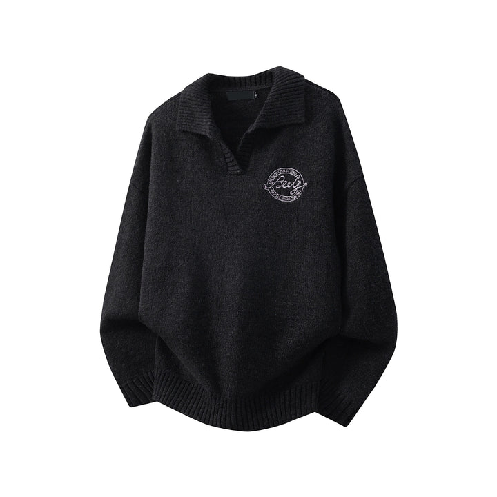 Damen Modischer Grobstrickpullover mit V-Ausschnitt Echoarchiv