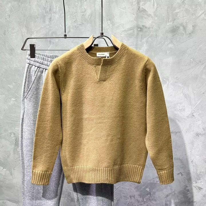 Damen Gemütlicher Strickpullover mit Kragen – Mavelle