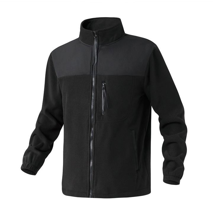 Herren Fleecejacke mit verstärktem Schulterpaneel, Stehkragen und Brustreißverschluss Echo Archiv