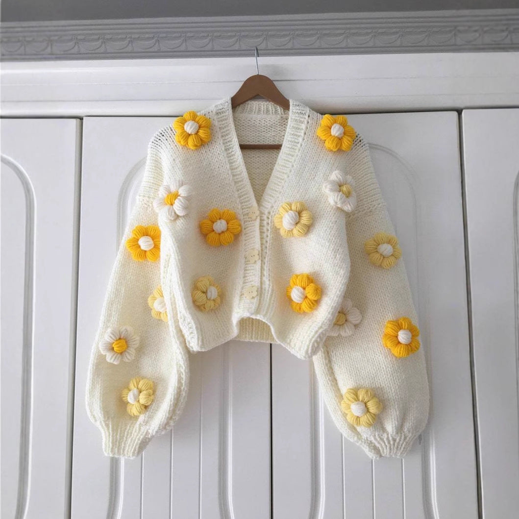 Damen Verspielter Strickcardigan mit Kirschen-Design – Veloura