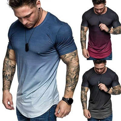 Herren Sportliches T-Shirt mit modernem Farbverlauf und figurbetonendem Schnitt Echoarchiv