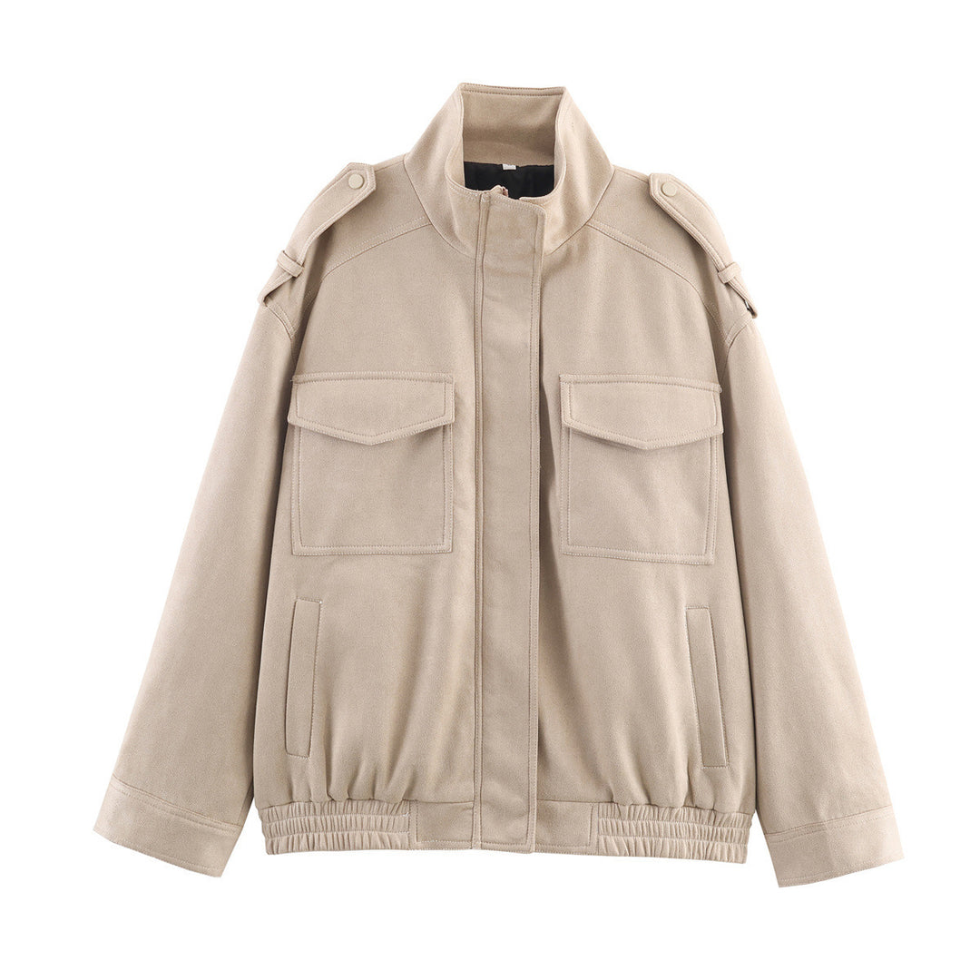 Damen Utility-Fieldjacke mit Stehkragen, Epauletten und elastischem Saum Echo Archiv