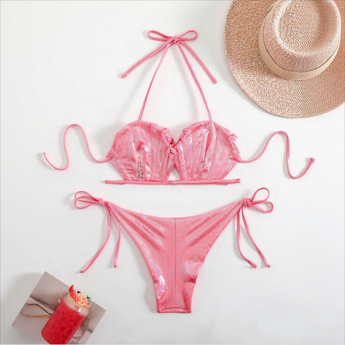 Damen Glamouröser Bikini mit Rüschendesign – Maréssa