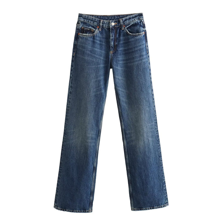 Damen Highwaist-Jeans mit geradem Bein, Five‑Pocket‑Schnitt und Vintage‑Waschung Echo Archiv