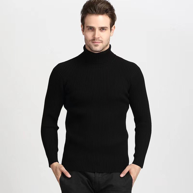 Herren Rollkragenpullover aus feiner Baumwolle mit strukturiertem Design – Norvane