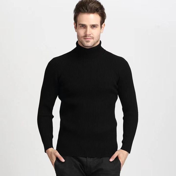 Herren Rollkragenpullover aus feiner Baumwolle mit strukturiertem Design – Norvane