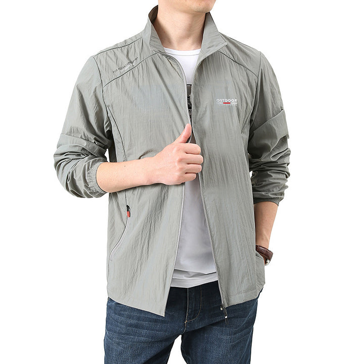 Herren Leichte Outdoorjacke mit verstellbarem Kragen Echo Archiv