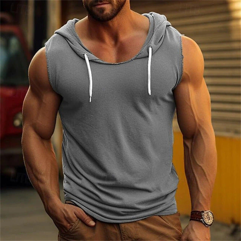 Herren Sportliches Muskelshirt mit Kapuze Echoarchiv