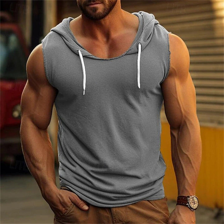 Herren Sportliches Muskelshirt mit Kapuze Echoarchiv