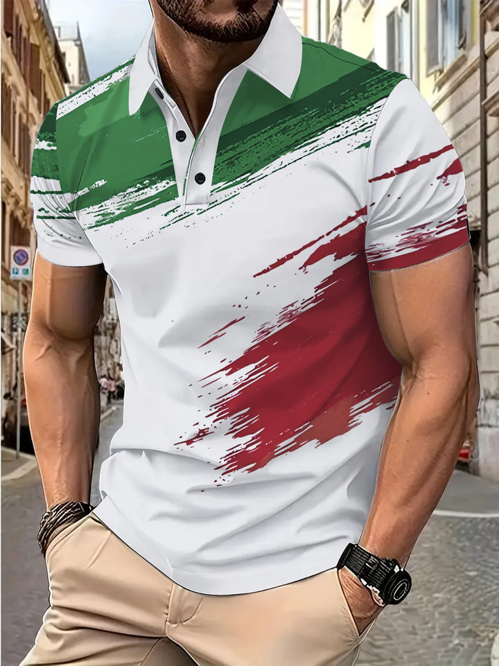 Herren Poloshirt mit einzigartigem Farbverlauf Echoarchiv