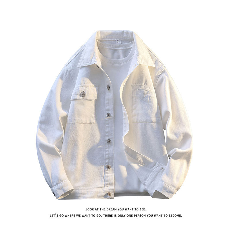 Herren lässige Jacke mit zwei Brusttaschen und sanfter Textur Echoarchiv