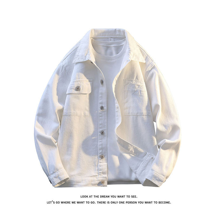 Herren lässige Jacke mit zwei Brusttaschen und sanfter Textur Echoarchiv
