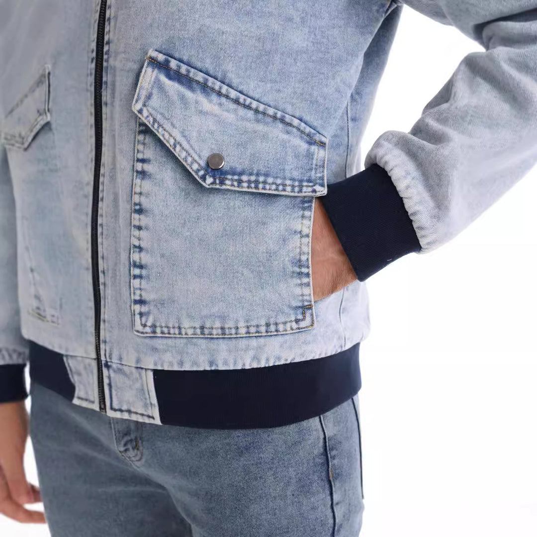 Herren Jeansjacke mit Fleecefutter und praktischen Taschen Echoarchiv
