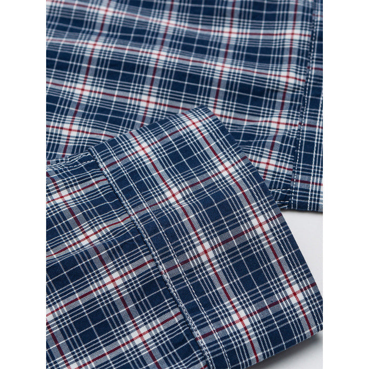 Herren Legeres Karo-Hemd im Overshirt-Stil mit Button-Down-Kragen und abgerundetem Saum Echo Archiv