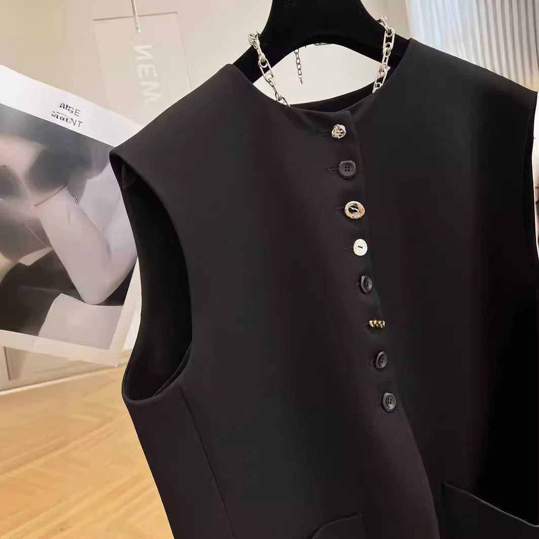 Damen ärmellose Blazer-Weste Echoarchiv