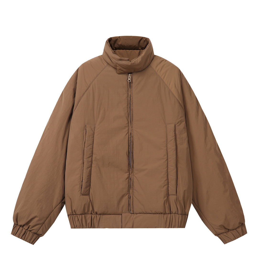 Unisex Boxy-wattierte Kurzjacke mit voluminösem Funnelkragen Echoarchiv