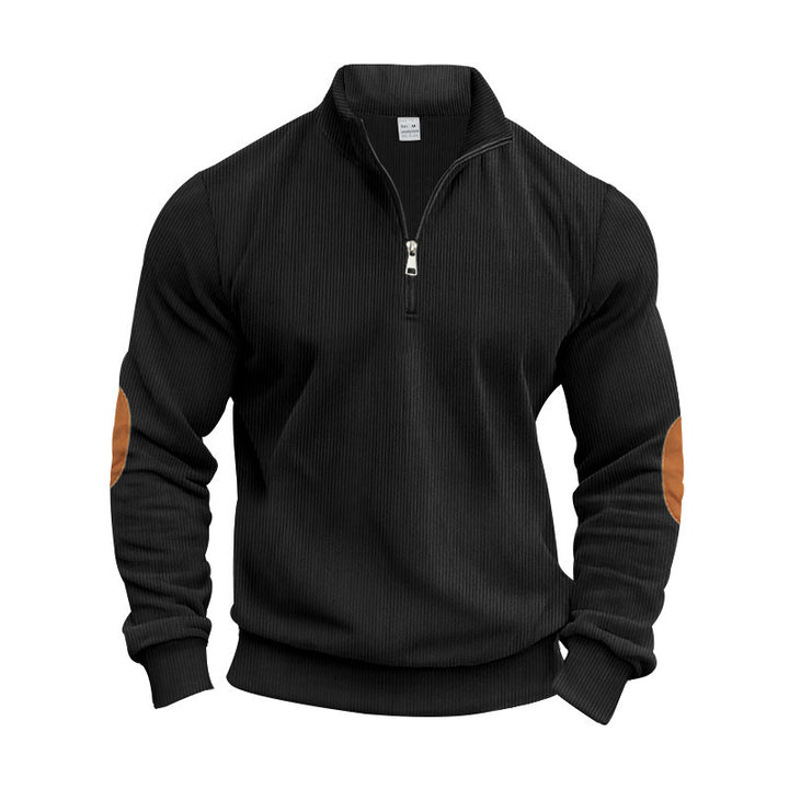 Herren Sportlicher Pullover mit Stehkragen und Reißverschluss Echoarchiv