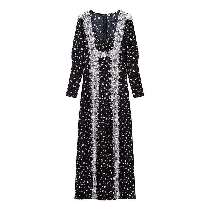 Damen Maxikleid mit elegantem Schnitt und floralem Spitzenbesatz Echo Archiv