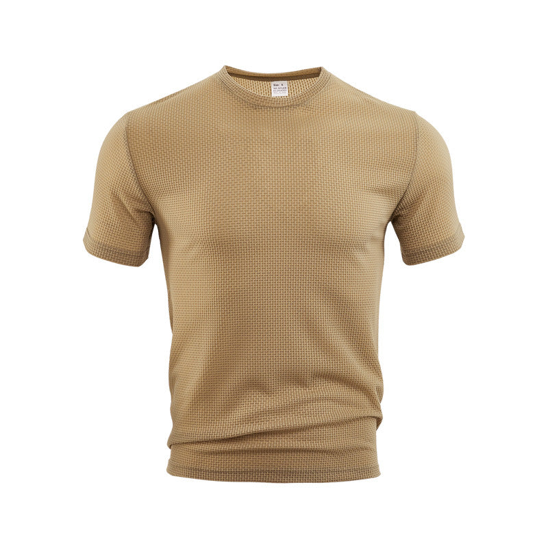 Herren nan Waffelstruktur-T-Shirt mit Rundhalsausschnitt und körpernaher Passform Echo Archiv