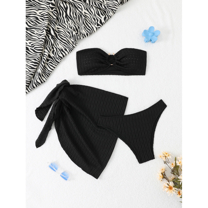 Damen Bandeau-Bikini mit elegantem Wickeltuch Echo Archiv