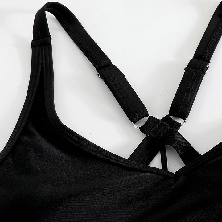 Damen Sportliches Tankini-Set mit verstellbaren Trägern und figurformendem Schnitt Echo Archiv
