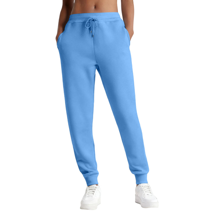 Damen schmale High‑Waist Sweat-Jogginghose mit hohem Komfortbund, verstellbarem Kordelzug und elastischen Knöchelbündchen – Avérine