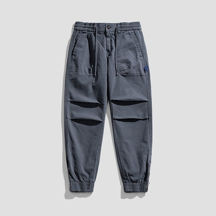Herren Relaxed-Fit Canvas-Cargo-Jogger mit elastischem Tunnelzugbund, aufgesetzten Fronttaschen und Reißverschluss-Bündchen Echo Archiv